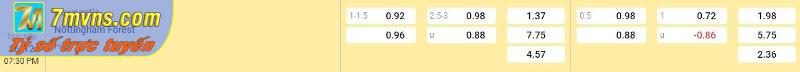 Tỷ lệ kèo Newcastle vs Nottingham